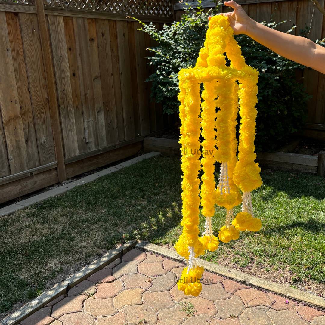 Yellow Floral Ball Chandelier - Perfect for Housewarming Decor