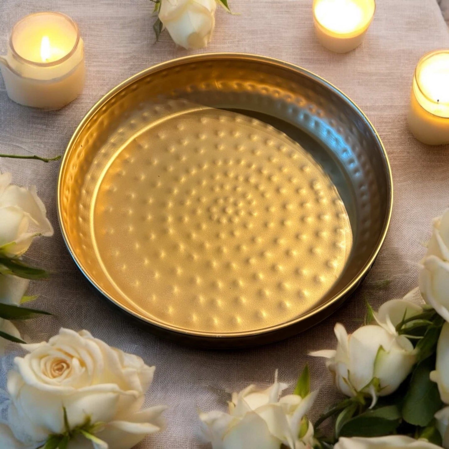 Elegant urli bowl with gold finish, ideal for adding charm to living room corners