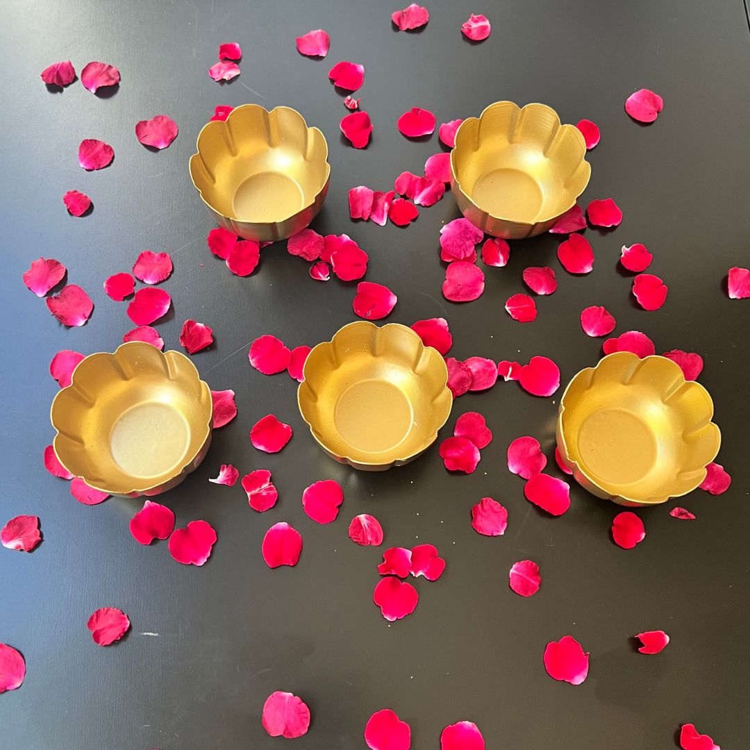 Kamal Utsav T-light Holder Set - Diwali Diyas