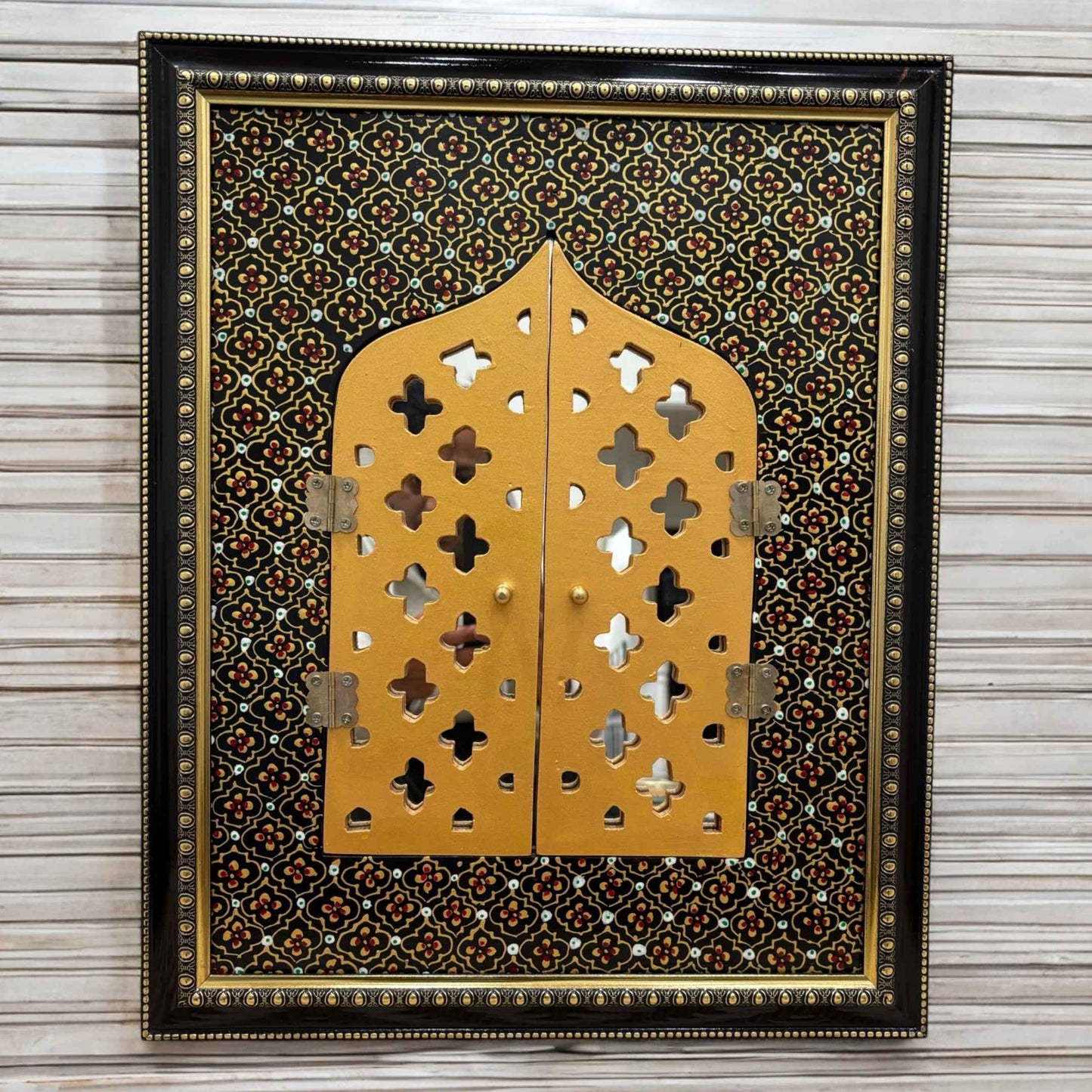 Rajasthani Jharokha - 20x16-Inches Mirror With Door