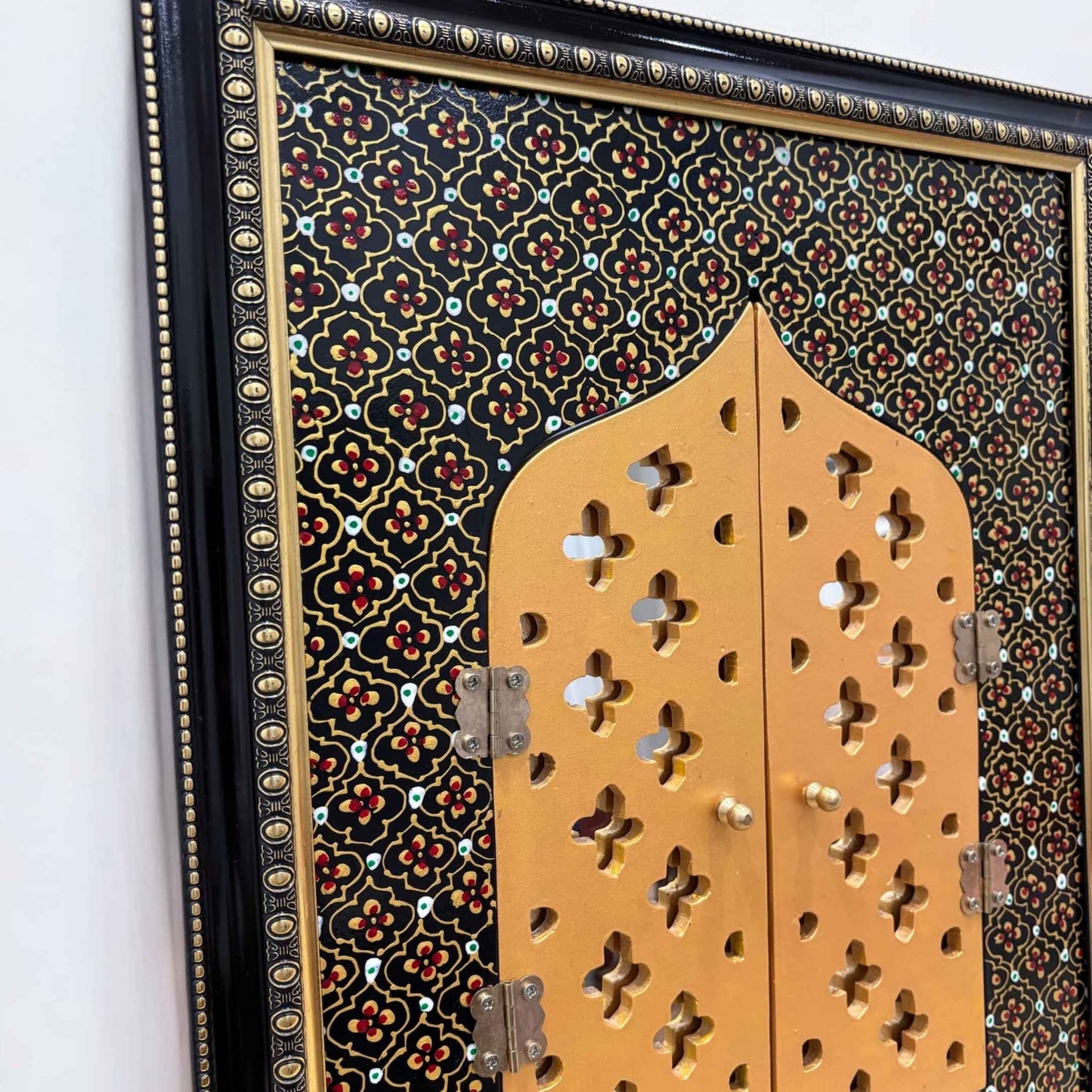 Rajasthani Jharokha - 20x16-Inches Mirror With Door