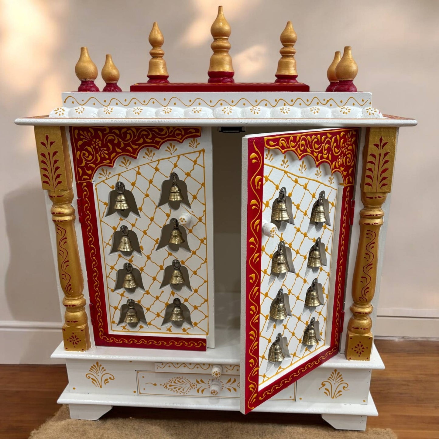 Wooden Pooja Mandir From Urli Utsav