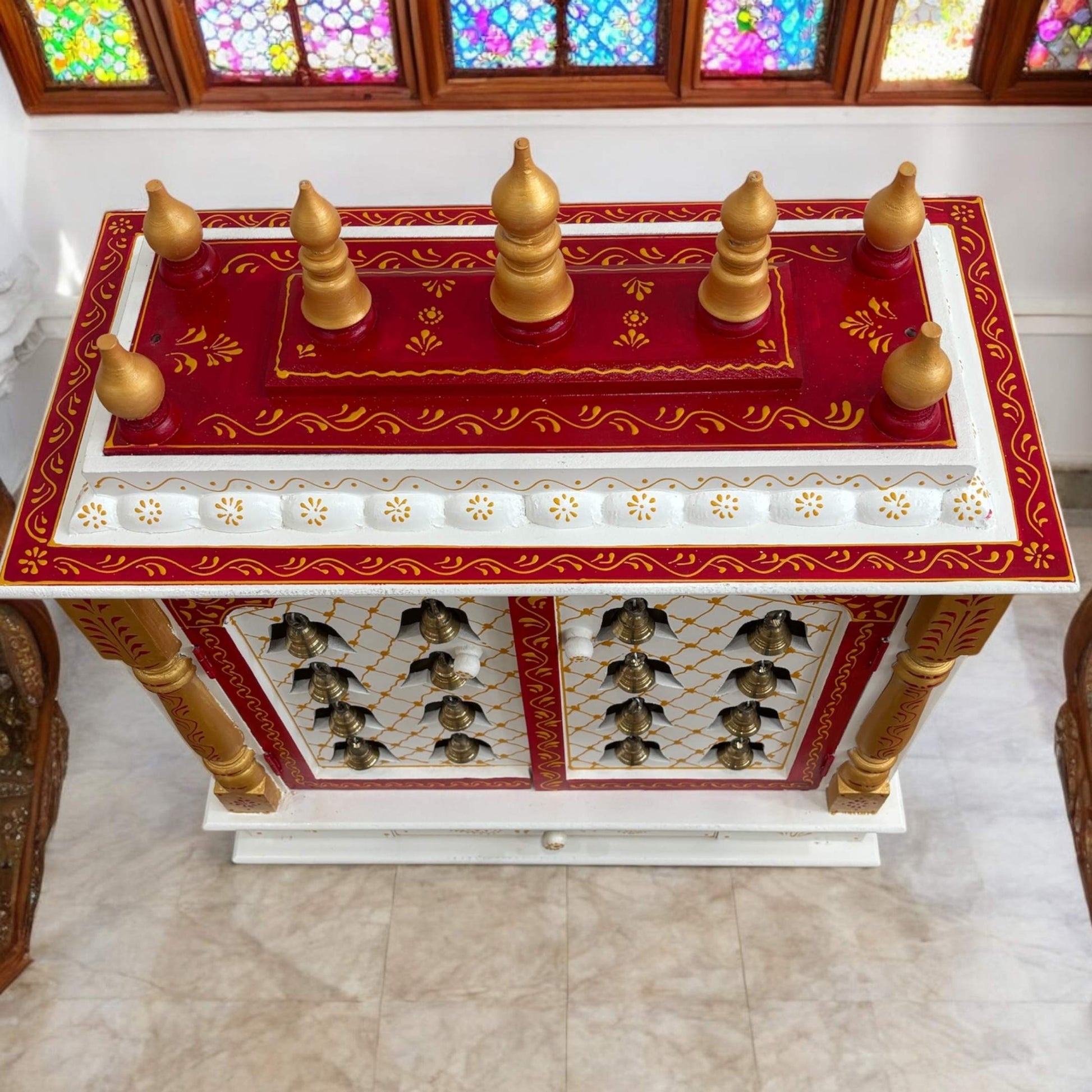 Wooden Pooja Mandir From Urli Utsav