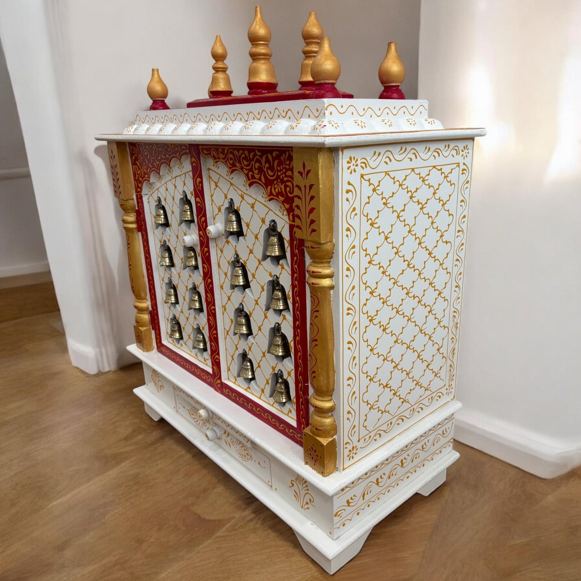 Wooden Pooja Mandir From Urli Utsav