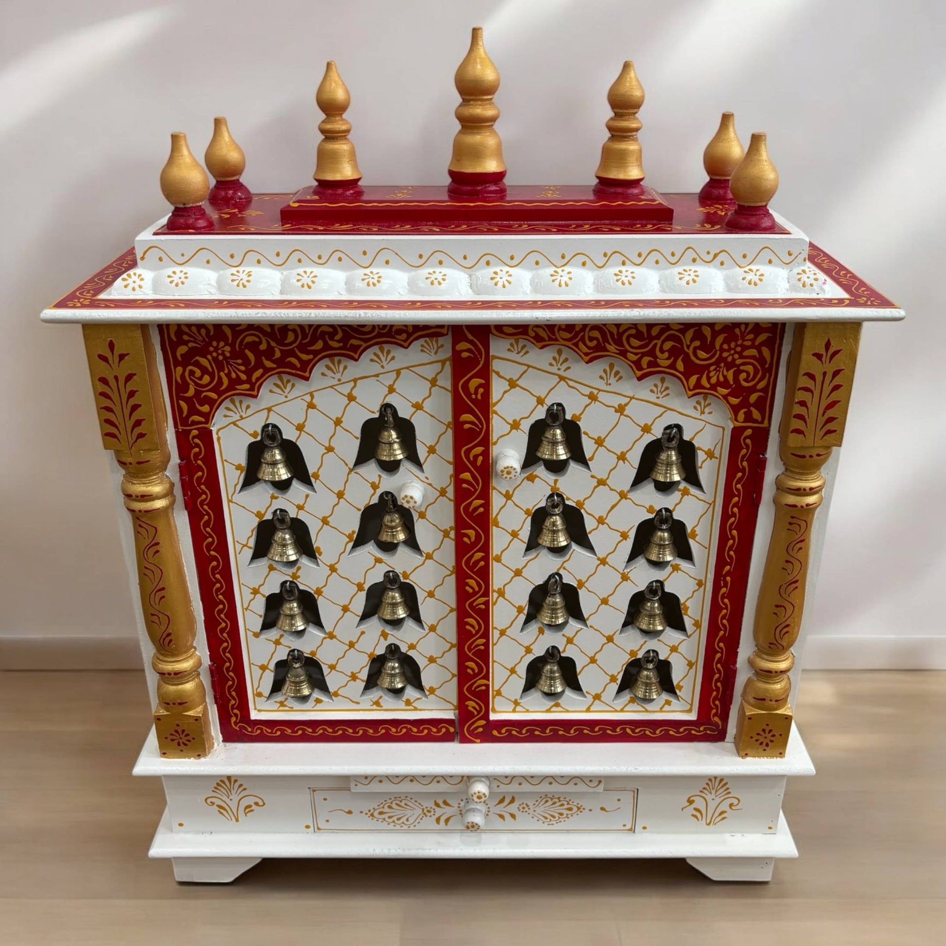 Wooden Pooja Mandir From Urli Utsav