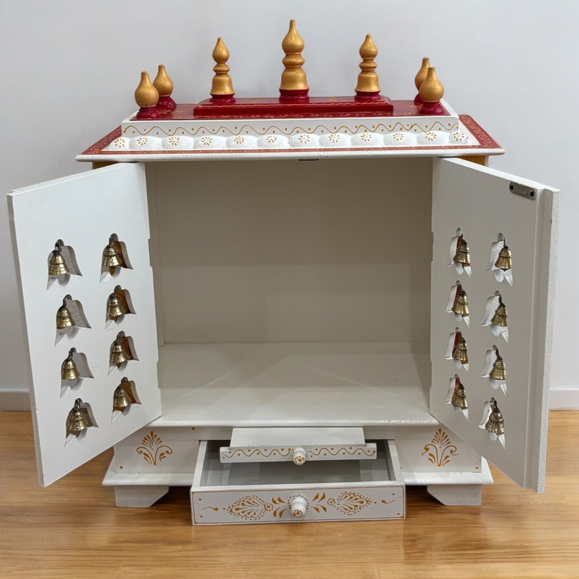 Wooden Pooja Mandir From Urli Utsav
