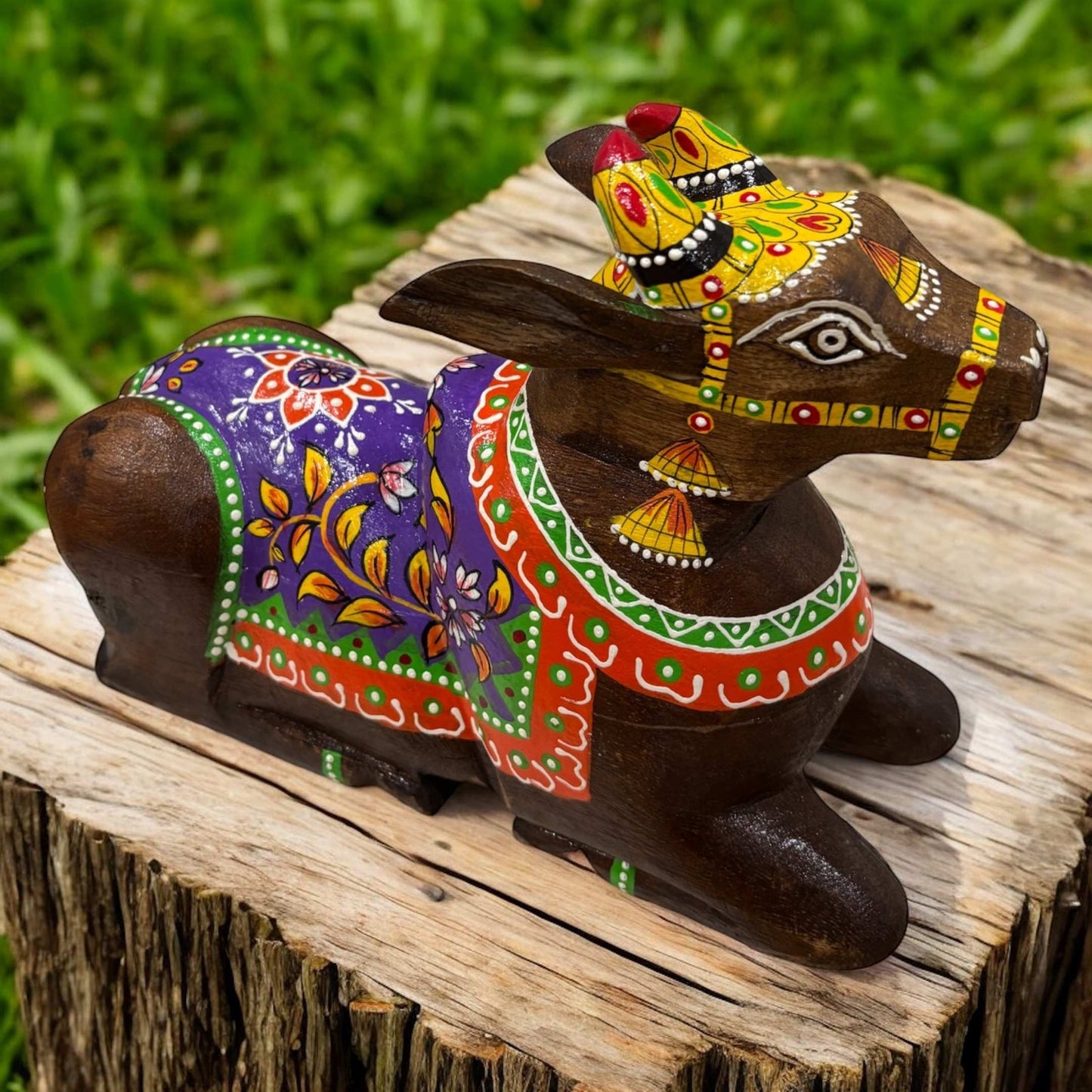 Sitting Nandi Statue | Purple