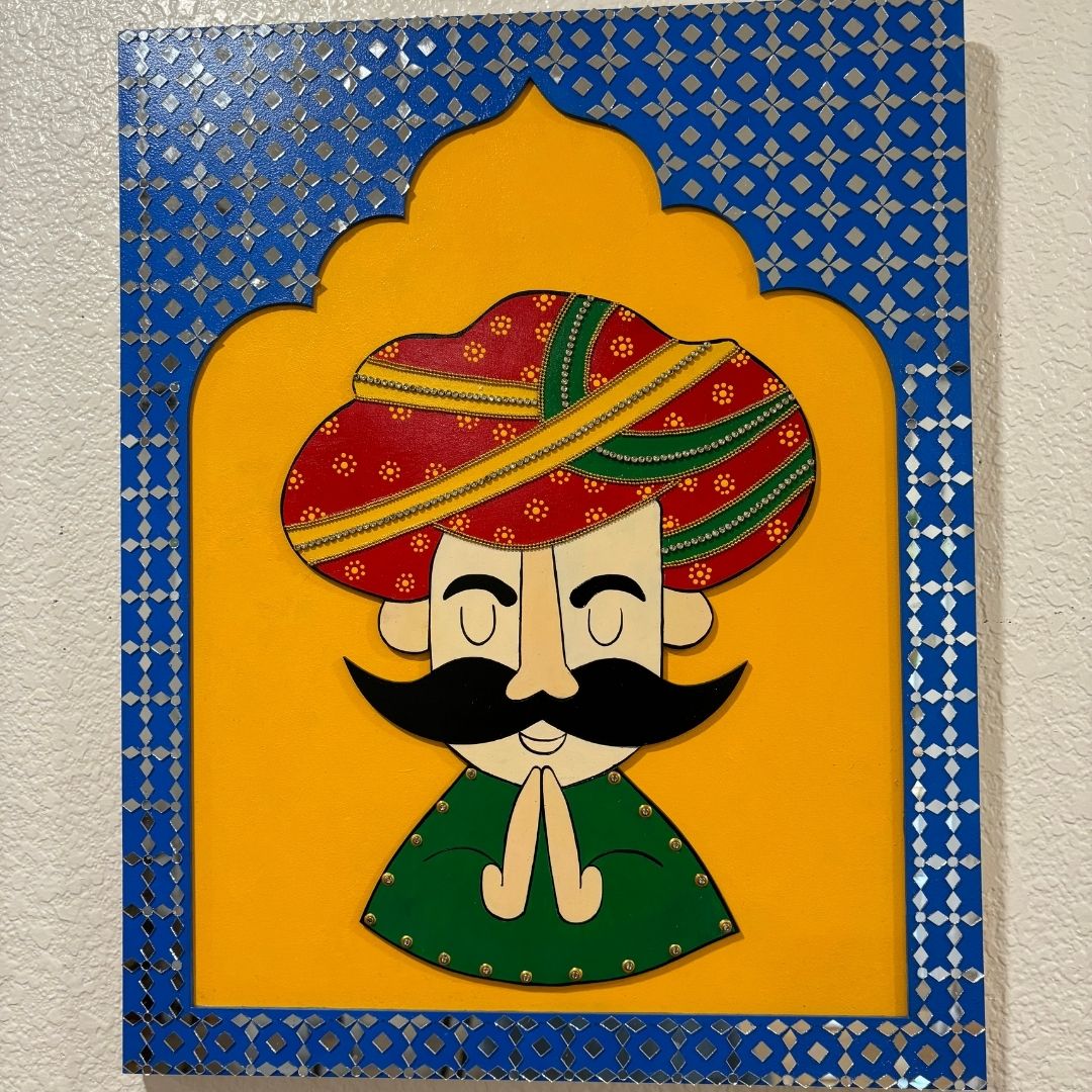 Welcome Male Wall Art | 20x16-Inches Jharokha