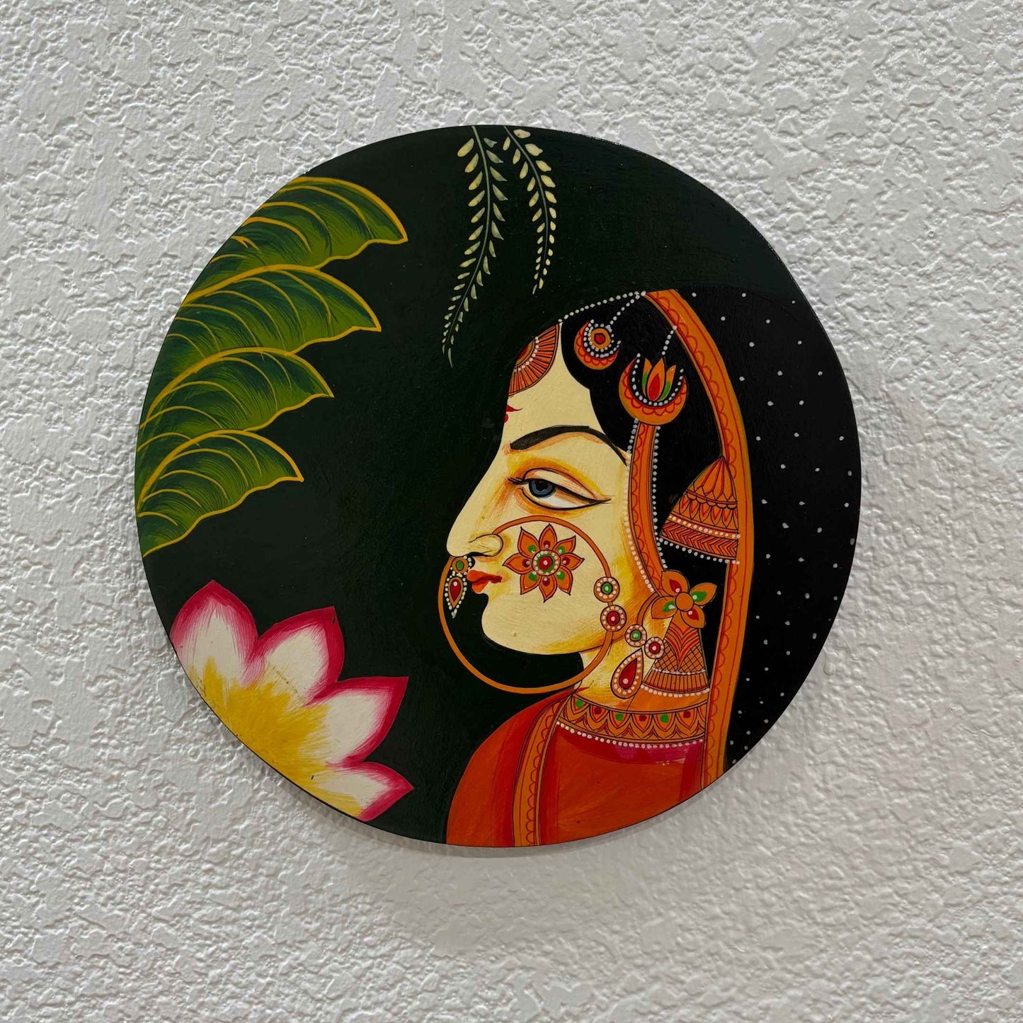 Boho Rajkumari Radha Wall Plate from Urli Utsav