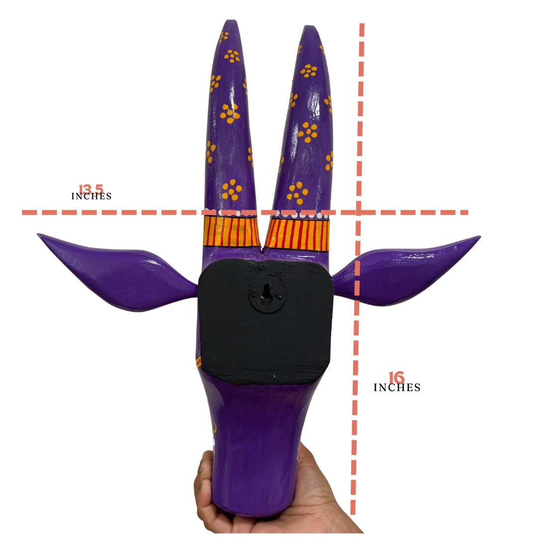 Wooden cow head size specifications