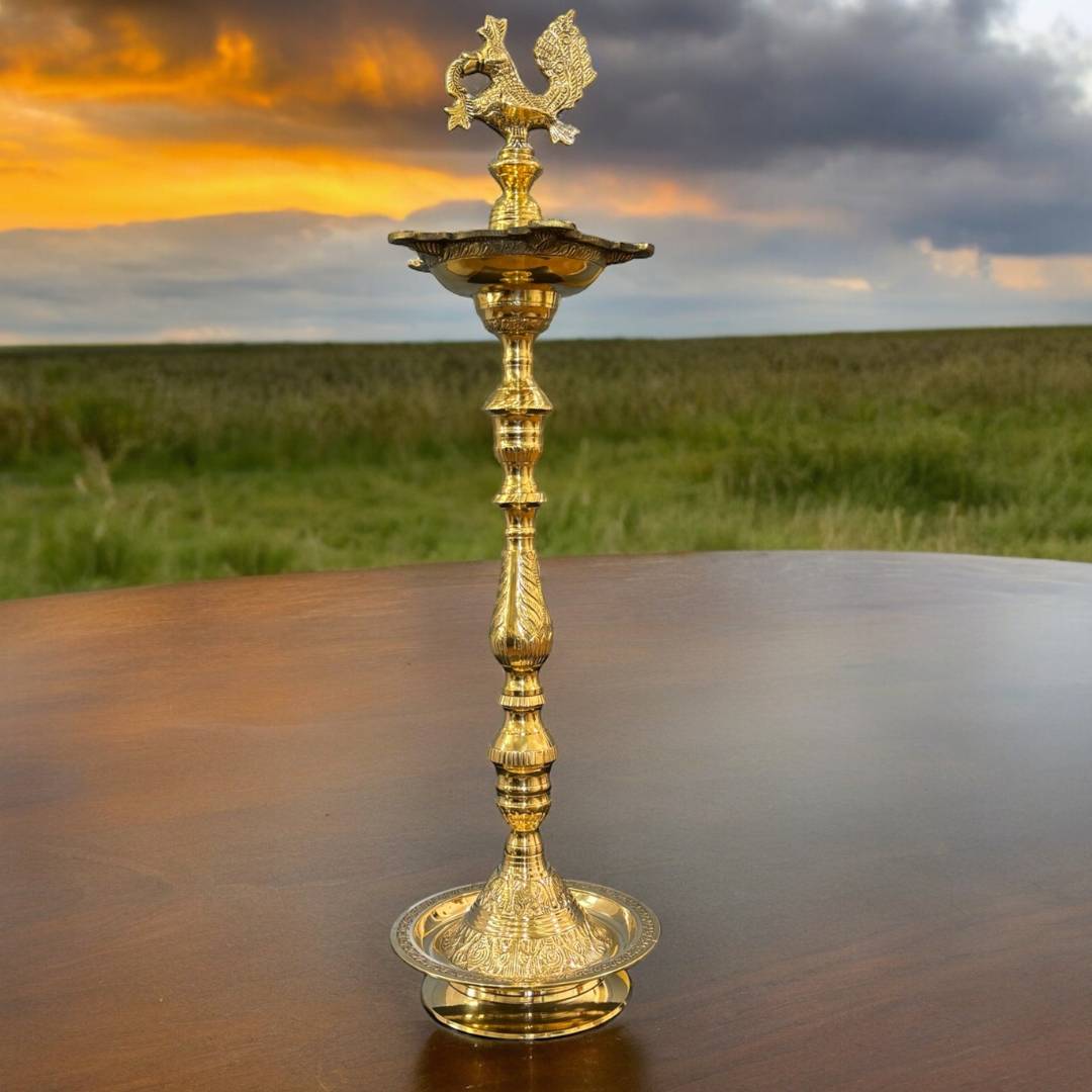 32 Inches Tall Mahabharat Diya NILAVILAKKU