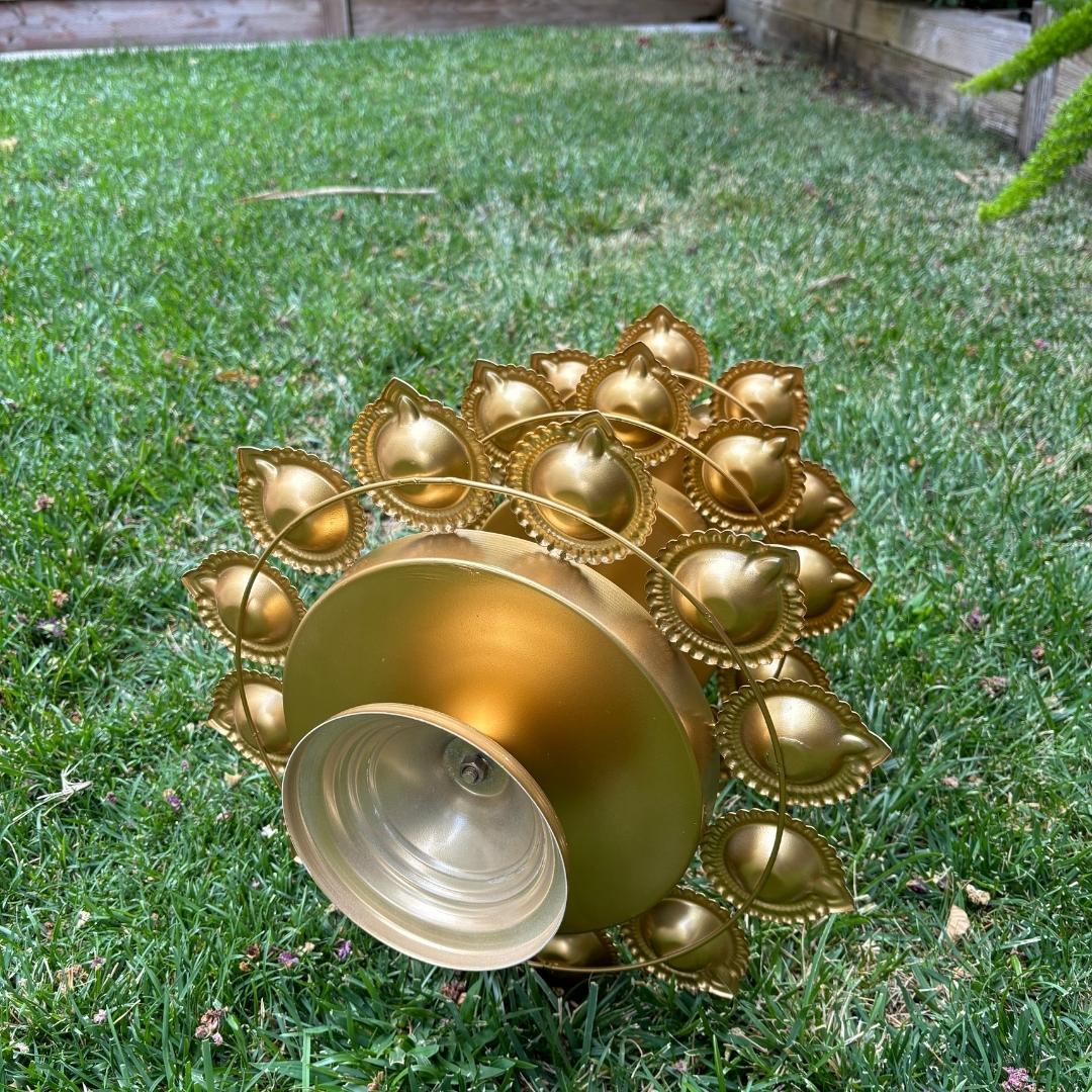 Triple Layer Diya Urli with 30 Candle Holders - A Rare Find