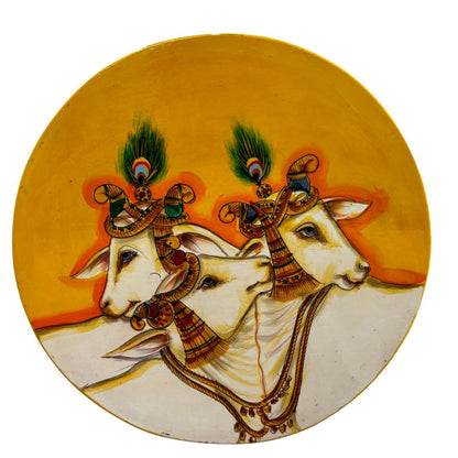 Urli Utsav Wooden Wall Plates Cow Head