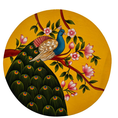 Urli Utsav Wooden Wall Plates Peacock