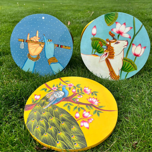 Urli Utsav Wooden Wall Plates Staging