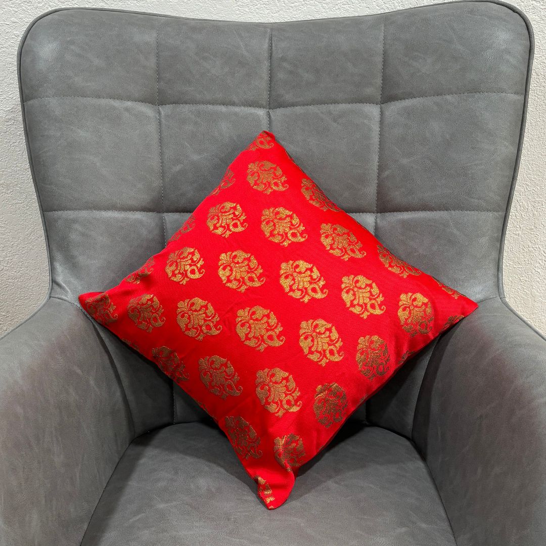 Indian Cushion Cover - Silk Brocade - Urli Utsav Decor