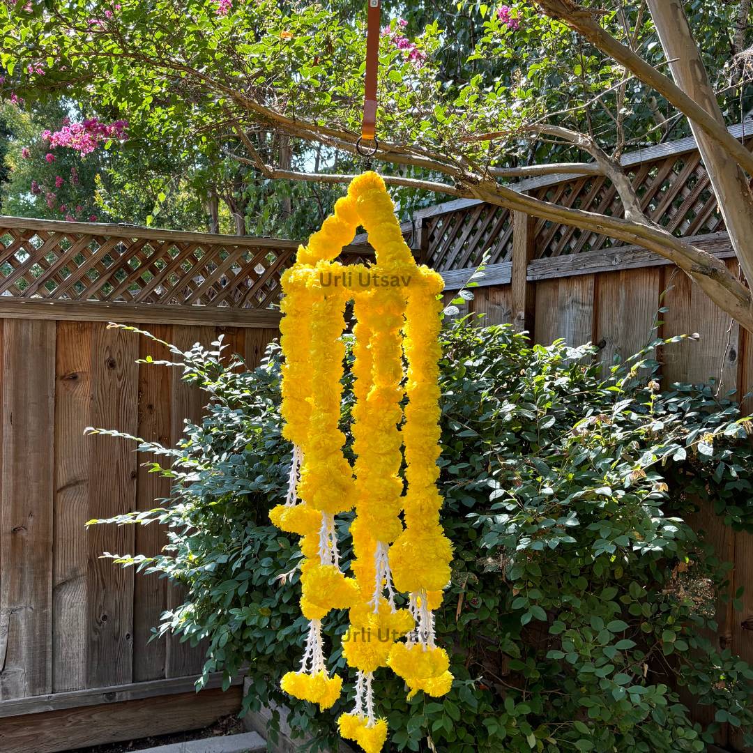 Yellow Floral Ball Chandelier - Perfect for Housewarming Decor