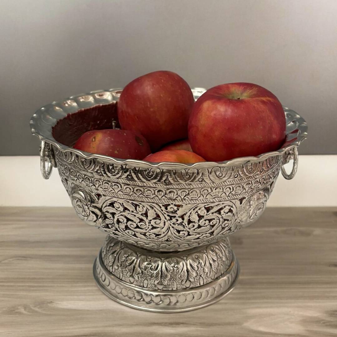 Urli Utsav German Silver Fruit Bowl