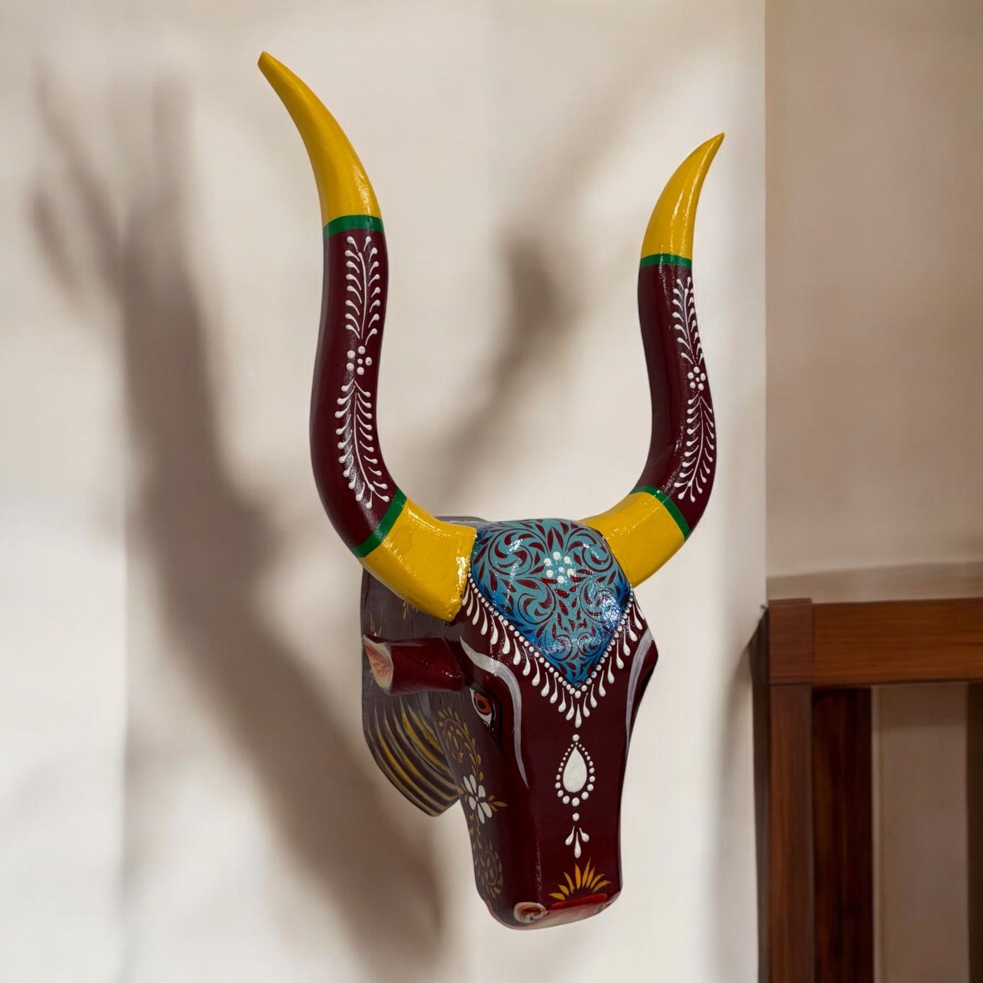 Bull Head Wall Art by Urli Utsav -Staged
