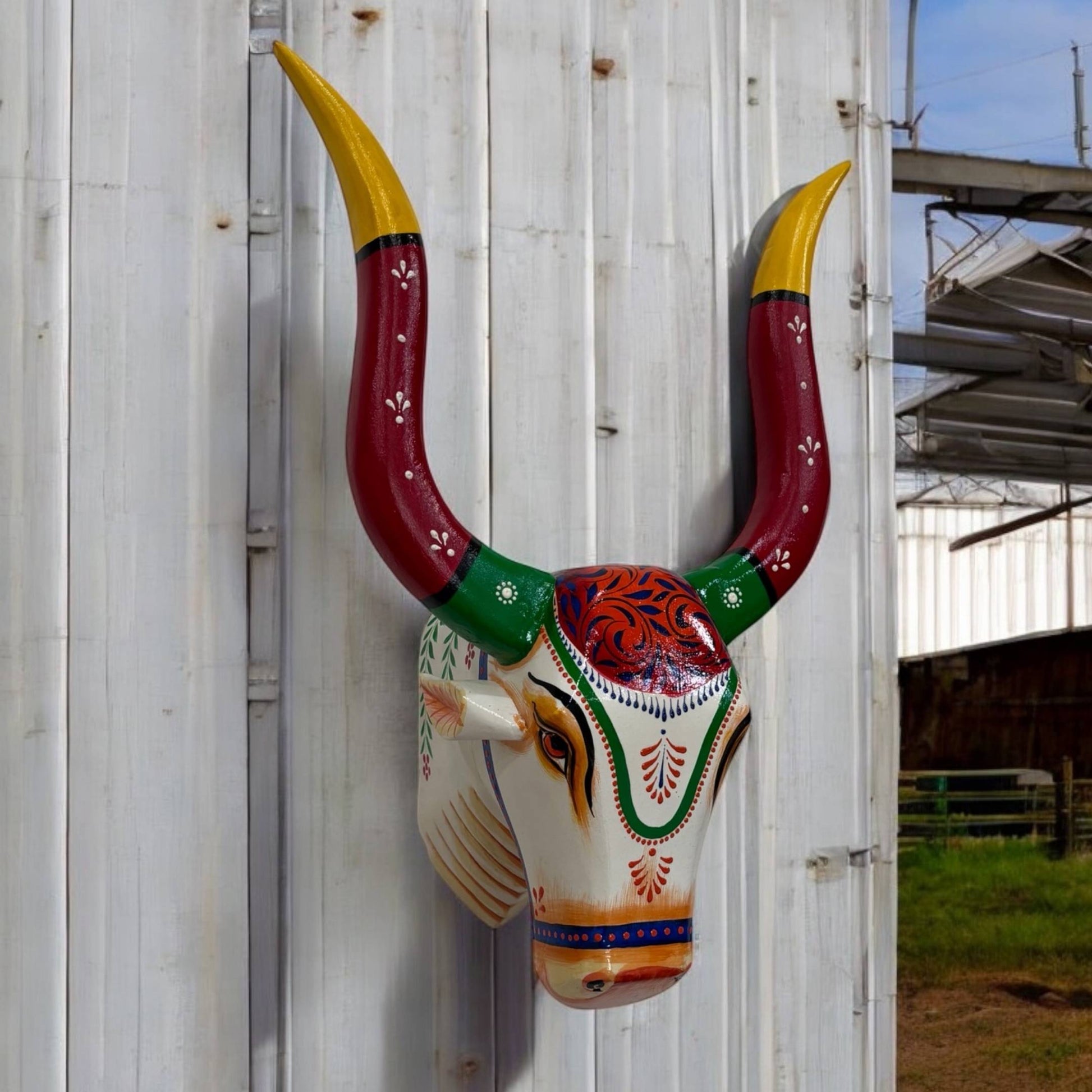 Bull Head Wall Art by Urli Utsav -Staged