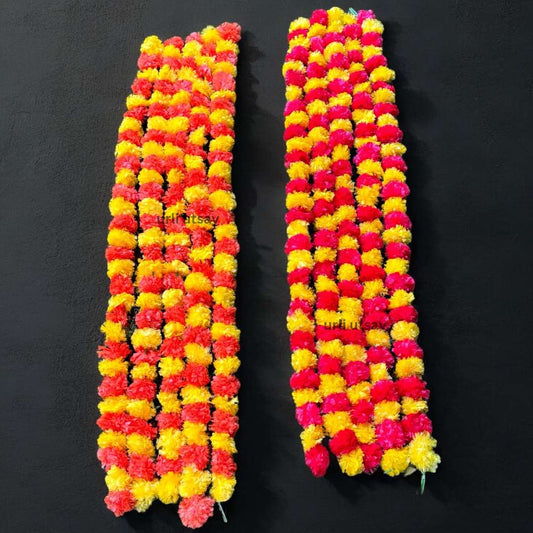 Classic Marigold Artificial Floral Garland - SET of 10 Strings