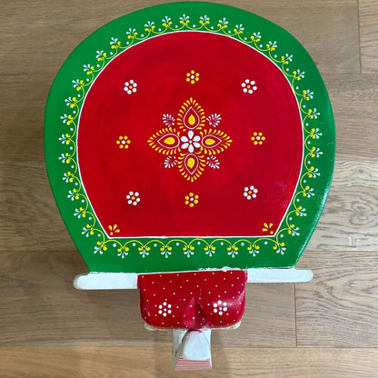 Urli Utsav Hand-painted Elephant Stool - White