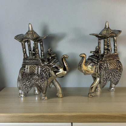 Urli Utsav German Silver Ambabari Elephant