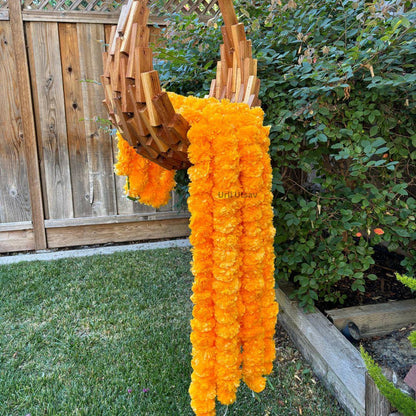 Classic Marigold Indian Artificial Garland - SET of 10 Strings