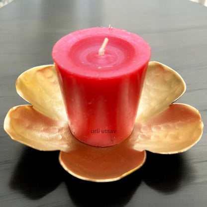 Gold Utsav Dhanteras T-light Holder Set – 10 Diwali Metal Diyas