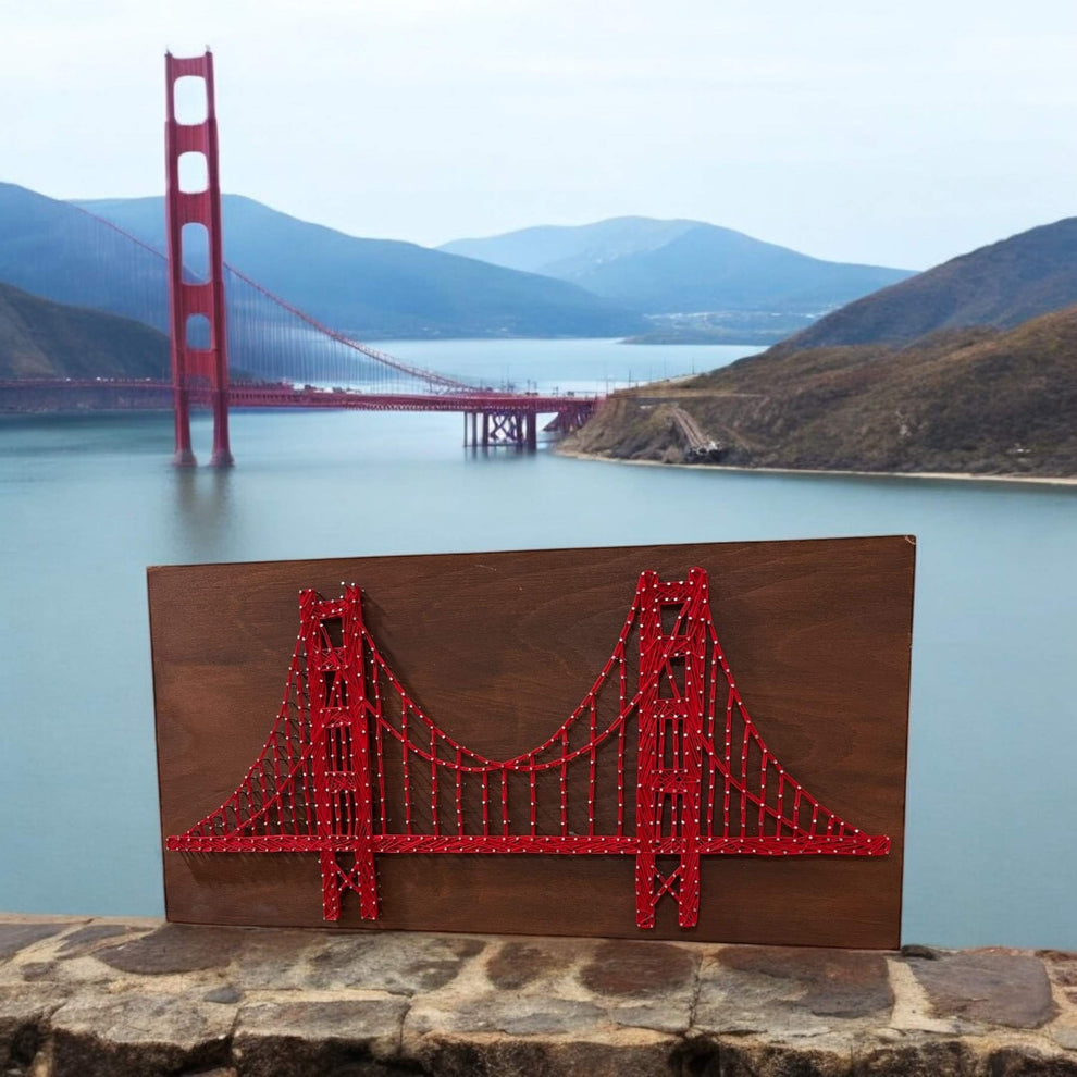 Golden Gate Bridge String Art | San Francisco Wall Decor – Urli Utsav