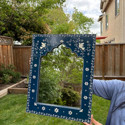 20x16 Rajasthani Jharokha Mirror Blue