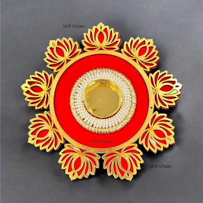 Lotus T-light Holder Set – 5 Crafted Diwali Diyas