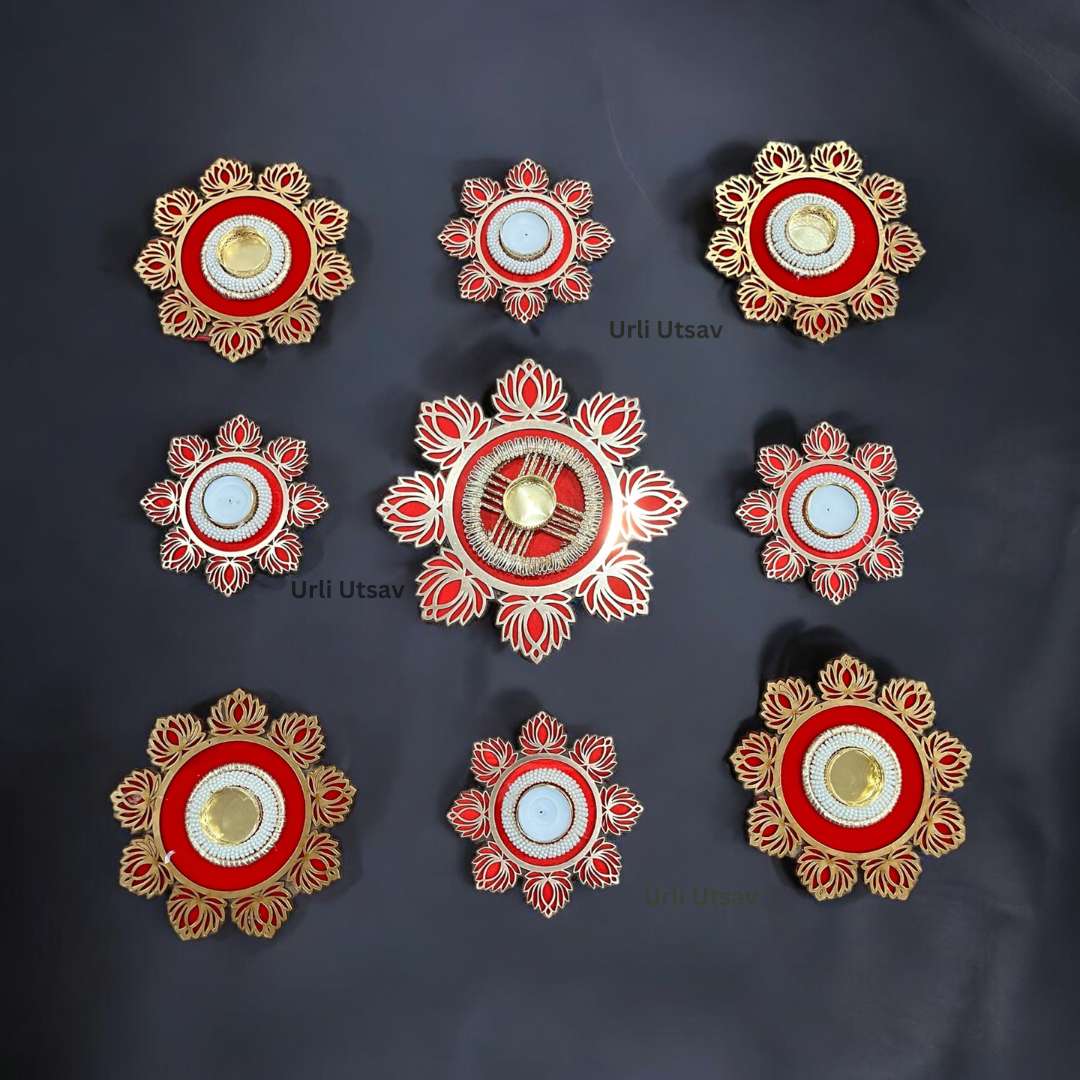 Lotus T-light Holder Set – Diwali Diya