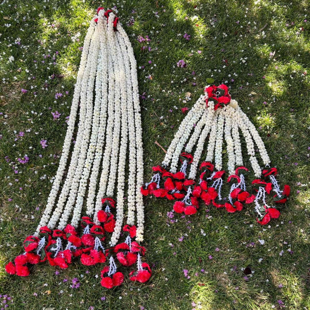 Artificial Indian Garlands: Mogra, Marigold, and Leaves