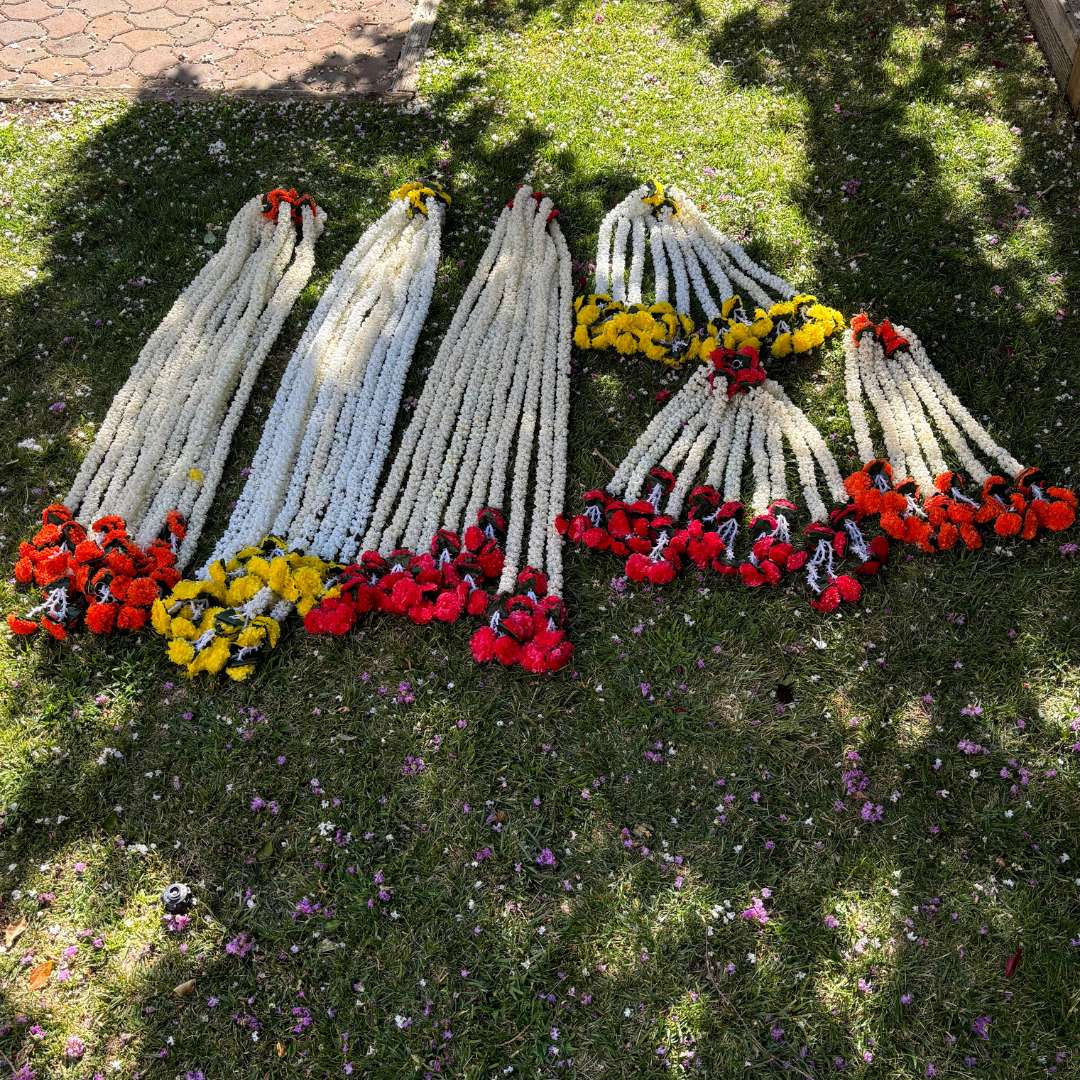 Artificial Indian Garlands: Mogra, Marigold, and Leaves