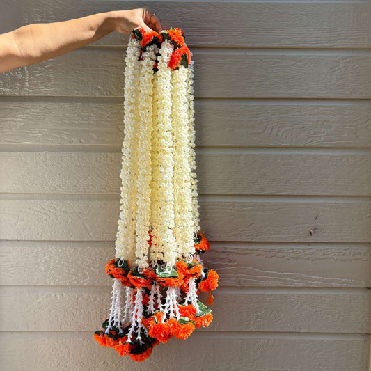 Artificial Indian Garlands: Mogra, Marigold, and Leaves