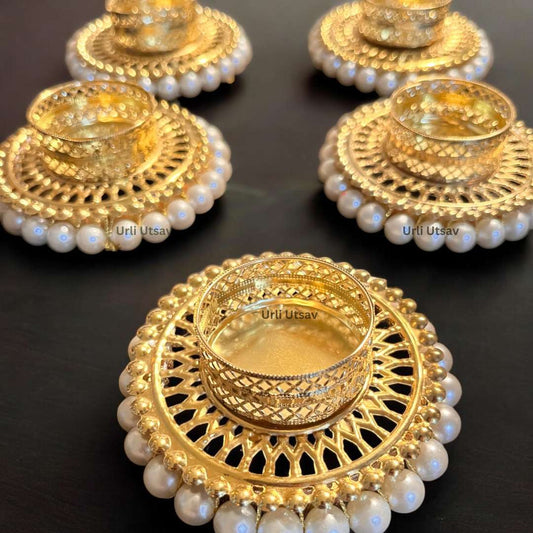 Pearl T-light Holder - Indian Festive Decor Store in USA