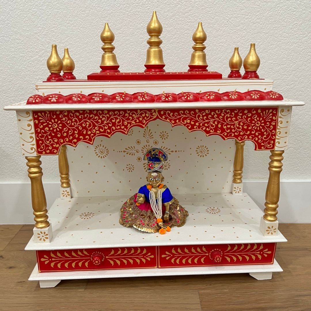 Red Pooja Mandir