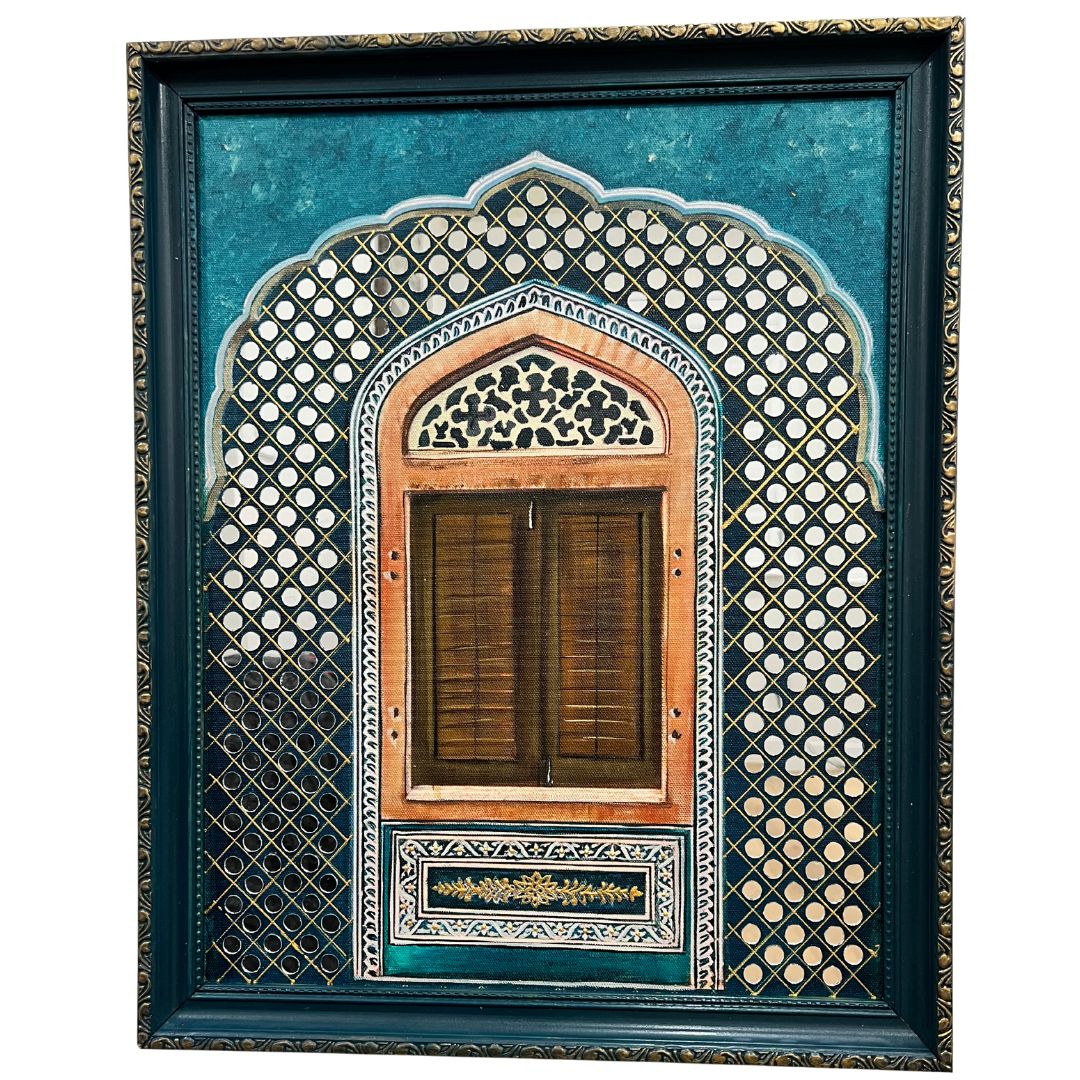 20x16 Inches Sakshi Khullar Jharokha Blue