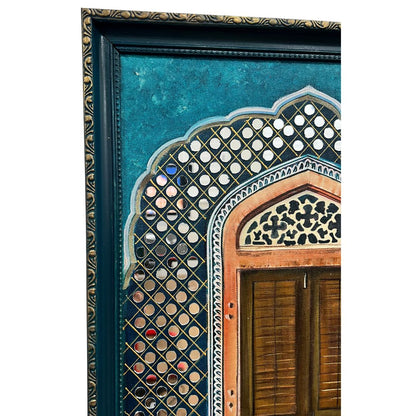 20x16 Inches Sakshi Khullar Jharokha Blue