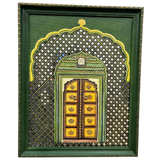 20x16 Inches Sakshi Khullar Jharokha Green