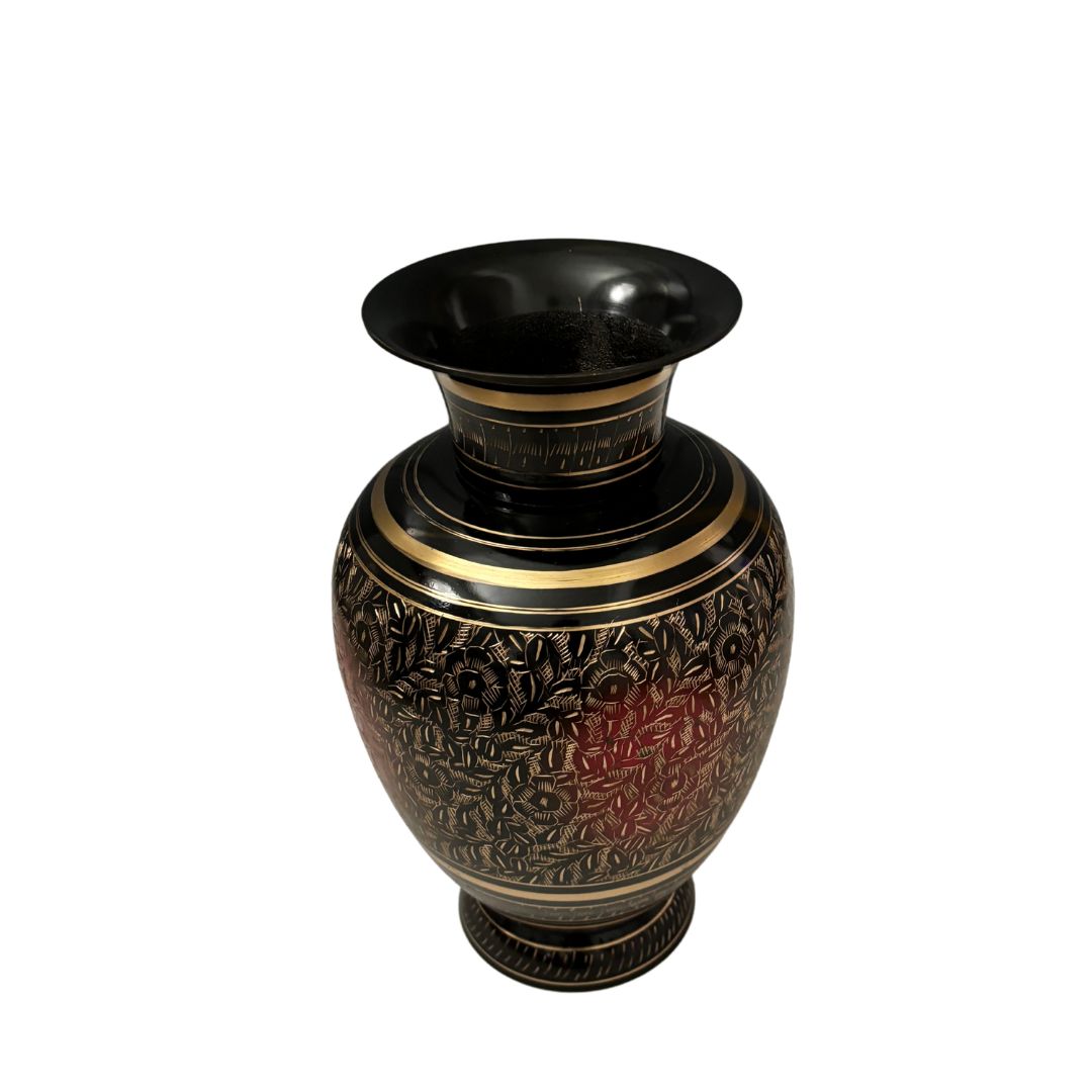 Urli Utsav Brass Vase Black Finish