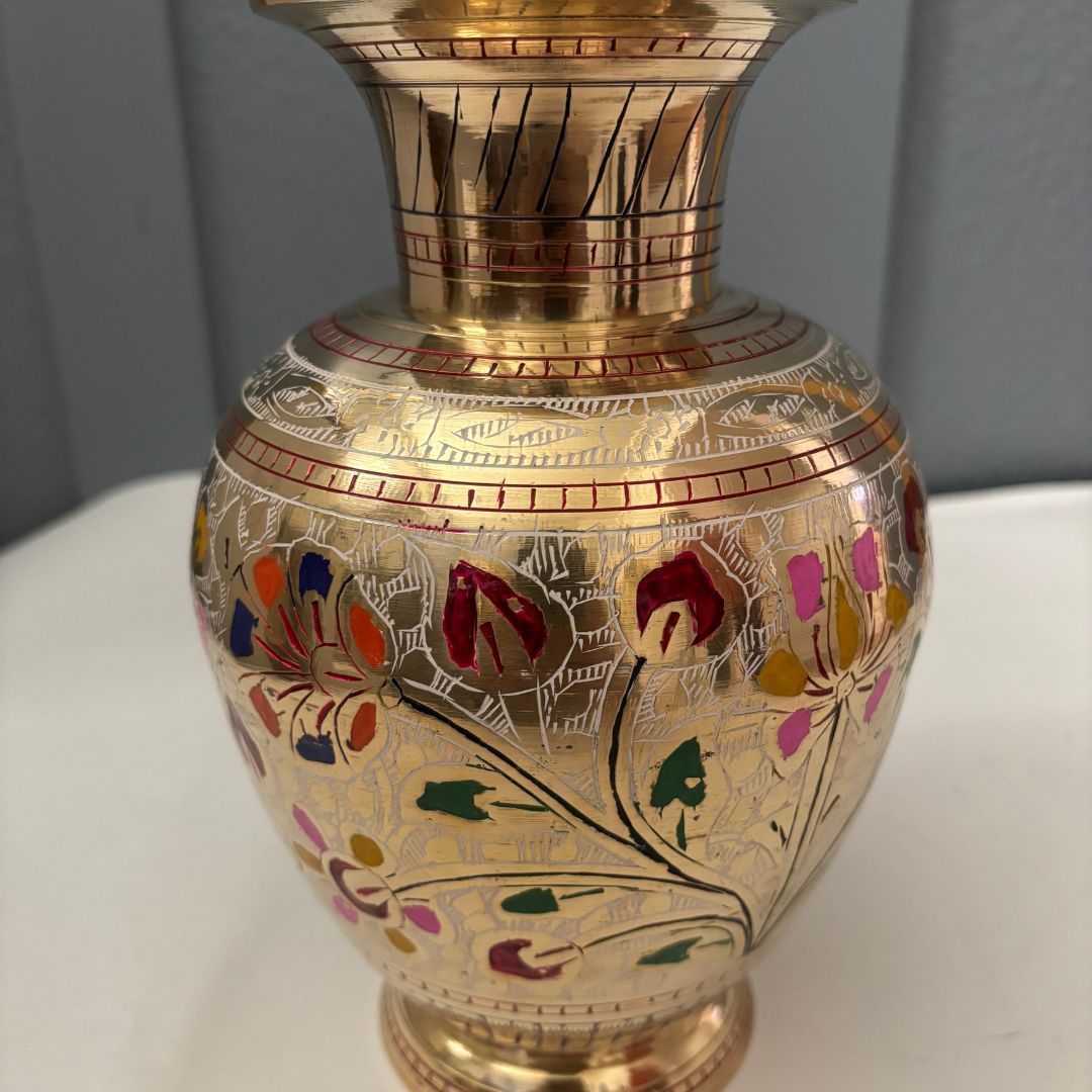 Urli Utsav Brass Vase Gold Finish