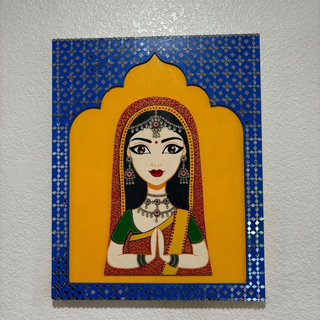 Welcome Female Jharokha Wall Art