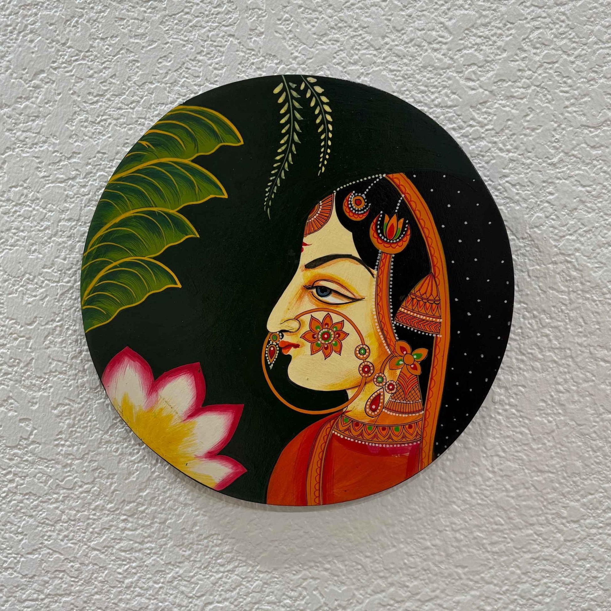 Boho Rajkumari Radha Wall Plate from Urli Utsav
