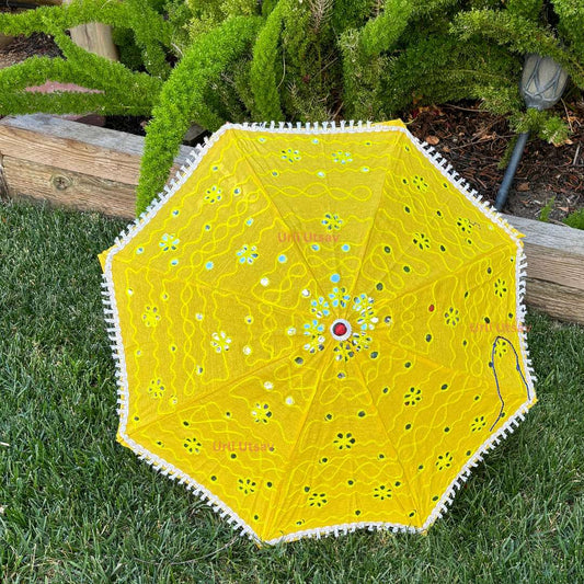 Cotton Umbrella - Indian festive, wedding decor - Urli Utsav