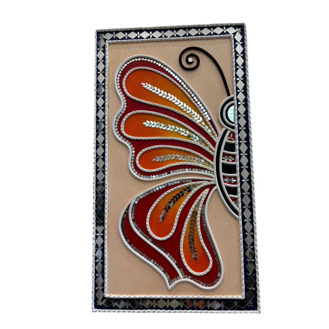 Urli Utsav Lippan Wall Art - Butterfly Peacock Set