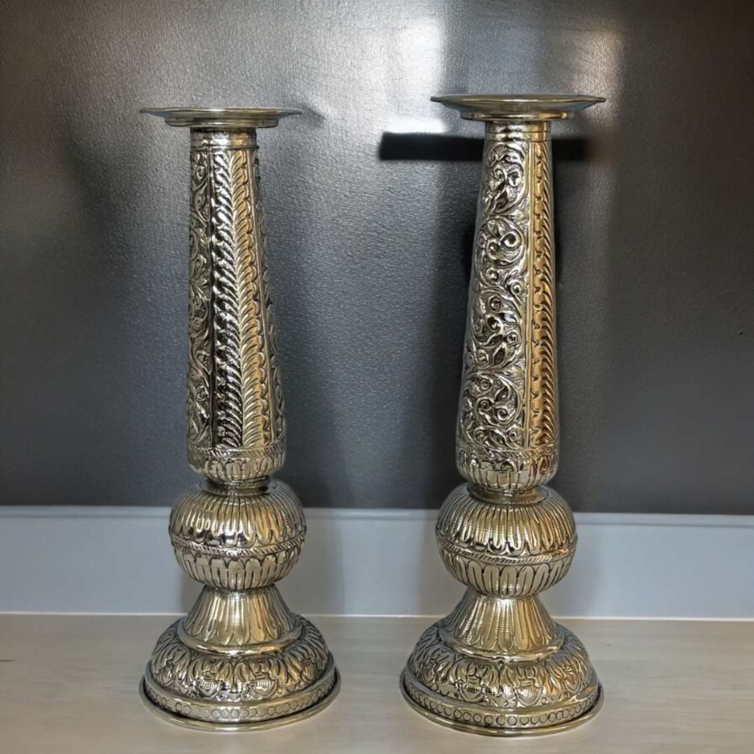 Urli Utsav German Silver Candle Holder