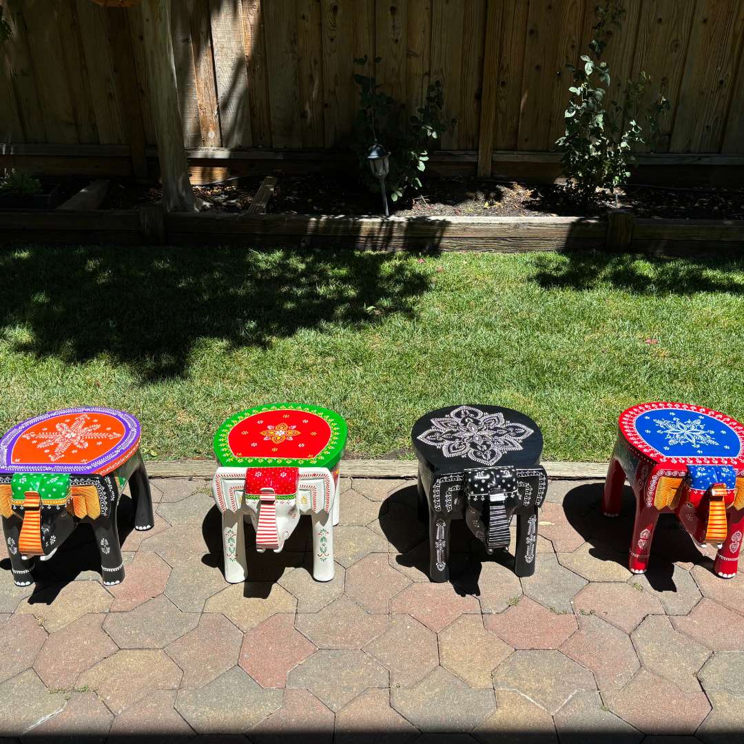 Urli Utsav Hand-painted Elephant Stool