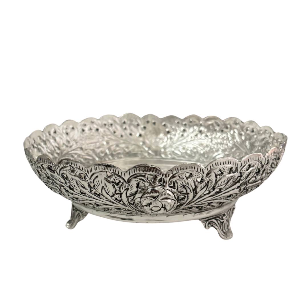 Urli Utsav German Silver Fruit Bowl